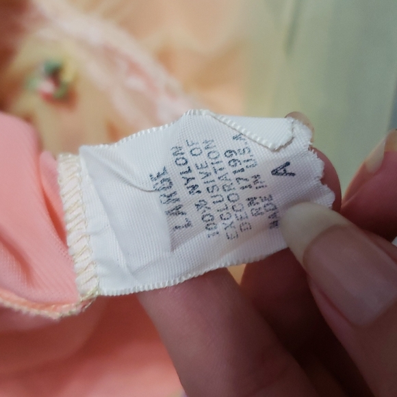 Vintage 1950's Rosebuds & Lace Layered Sheer Mesh Tulle Lingerie Slip Tank Dress - Picture 16 of 16